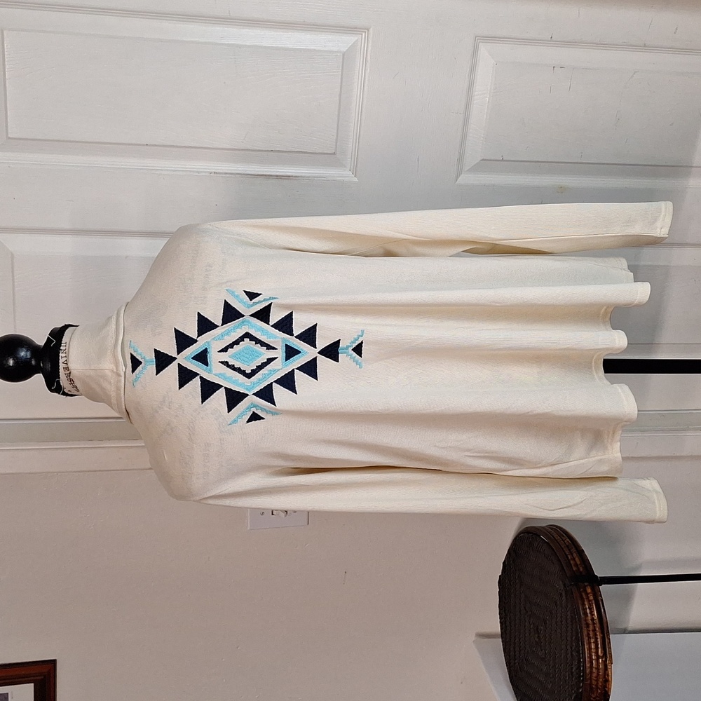 Roper Womens Cream Aztec Knit Cardigan Women Large